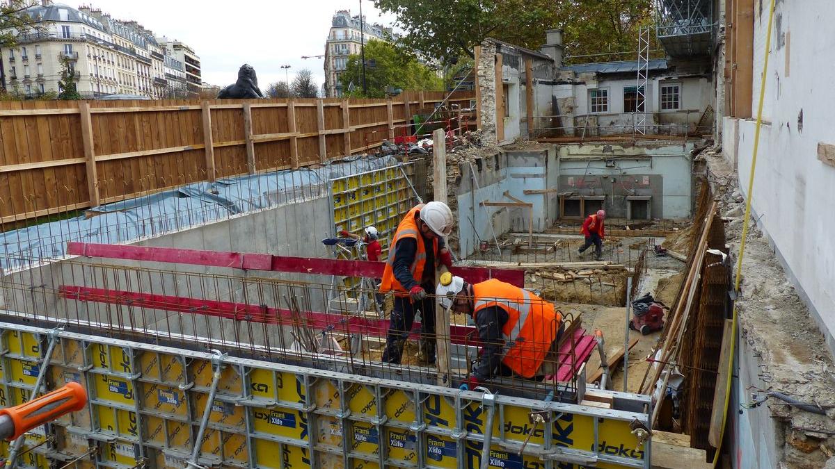 La salle de conférences du musée en travaux, octobre 2017