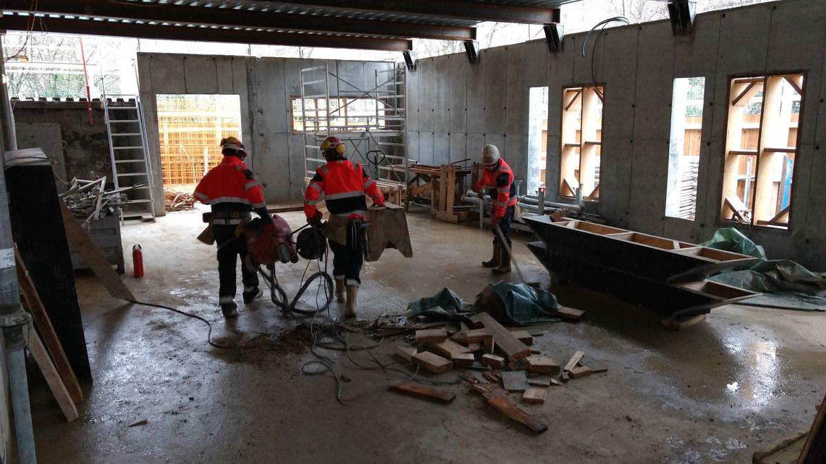 La salle de conférences du musée en travaux, 15 janvier 2018