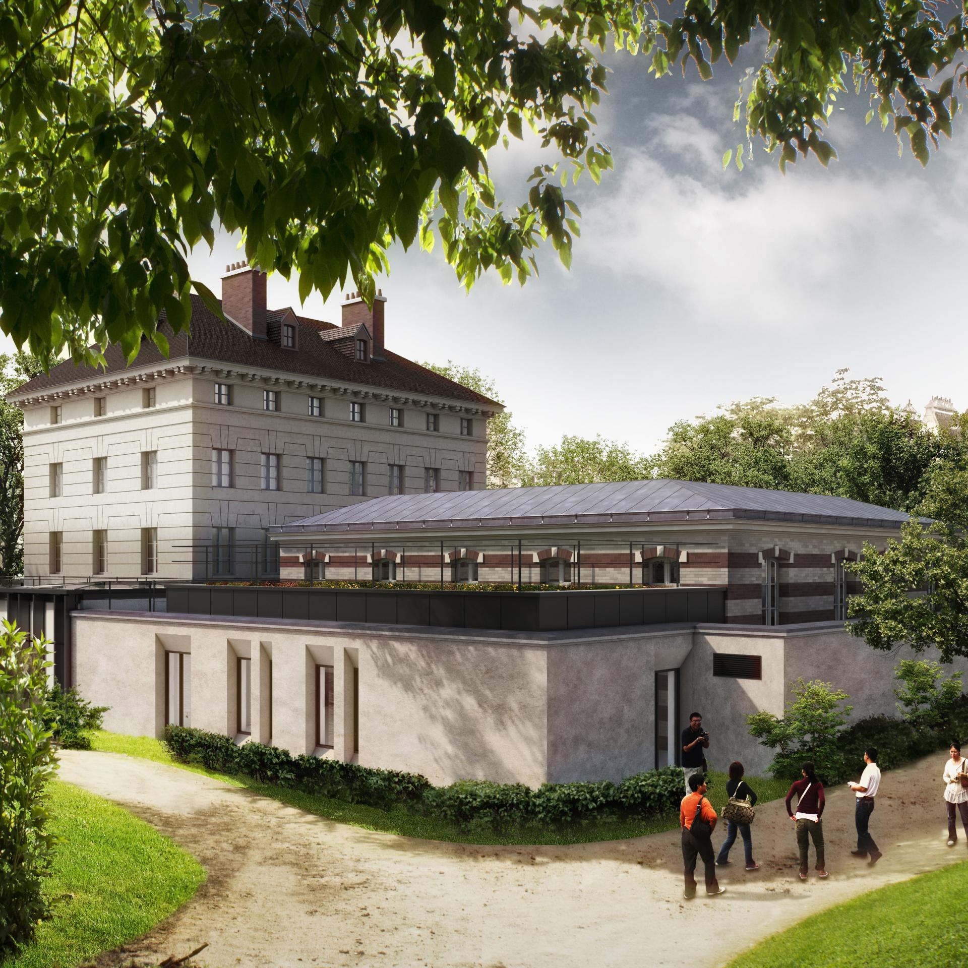 Projet architectural du musée vu du square