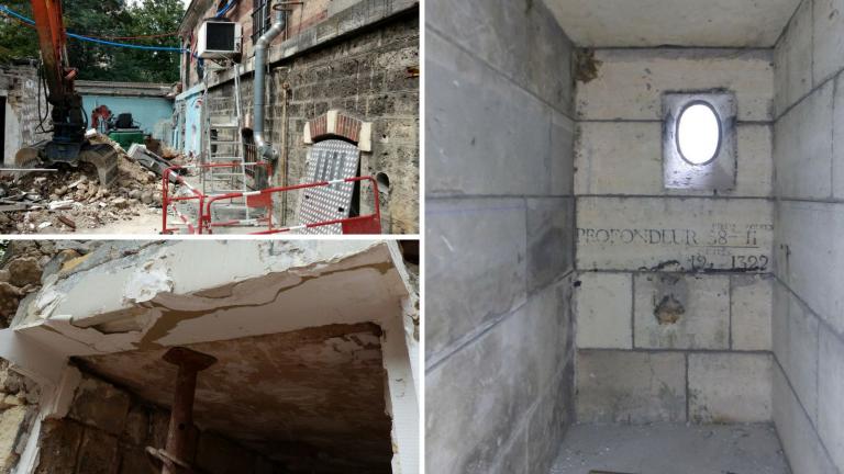 L'ancienne entrée des catacombes, dans la cour du pavillon