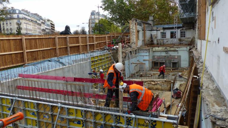 La salle de conférences du musée en travaux, octobre 2017